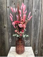 Bouquet lovely pink Trockenblumenstrauss mit Vase