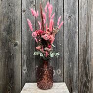 Bouquet lovely pink Trockenblumenstrauss mit Vase