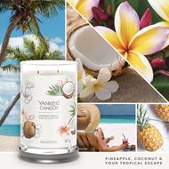 Image sur Plage de noix de coco Signature Large Tumbler