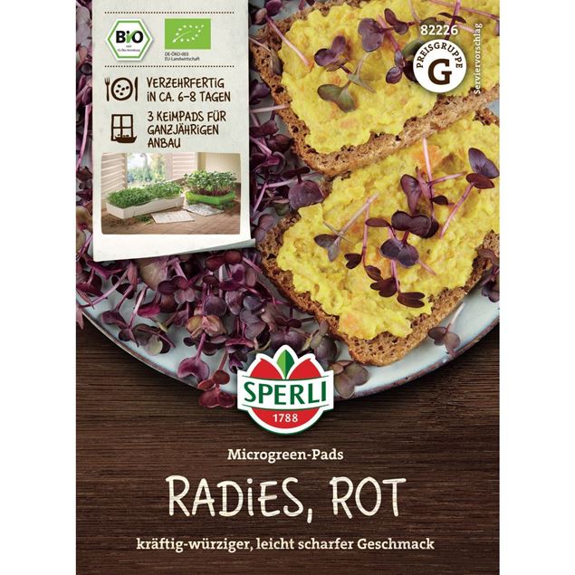 Bild von Microgreen-Pads 'Radieschen rot' - 3 coussinets