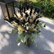 Trockenblumen Strauss " Black Beauty " mit Eukalyptus